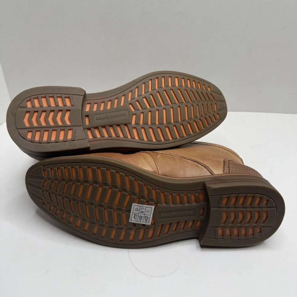 Skechers Bregman Calsen Chukka Boots Cognac Leather Mens 9 66405/COG New